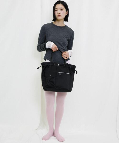 RODE SKO(ロデスコ)の「『Lsize』hun RODESKO Dual pocket tote large(トートバッグ・レディース・ブラウン/ブラック・ONE)」の7枚目の写真