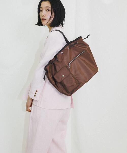 RODE SKO(ロデスコ)の「『Lsize』hun RODESKO Dual pocket tote large(トートバッグ・レディース・ブラウン/ブラック・ONE)」の14枚目の写真