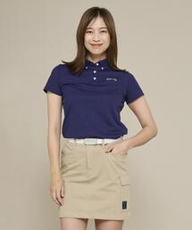 【PING APPAREL】ストライプジャカード半袖ポロシャツ