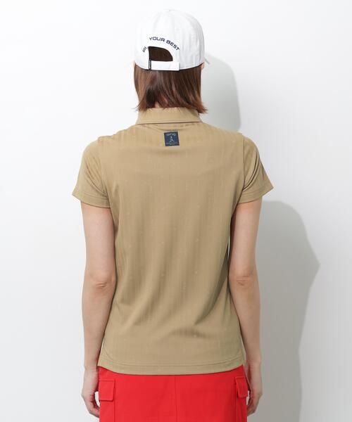 PING(ピン)の「【PING APPAREL】ストライプジャカード半袖ポロシャツ(ポロシャツ・レディース・レッド/ホワイト/ネイビー/ベージュ・S/LL/L/M)」の10枚目の写真