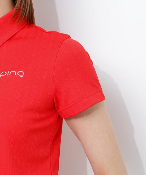 PING(ピン)の「【PING APPAREL】ストライプジャカード半袖ポロシャツ(ポロシャツ・レディース・レッド/ホワイト/ネイビー/ベージュ・S/LL/L/M)」の21枚目の写真