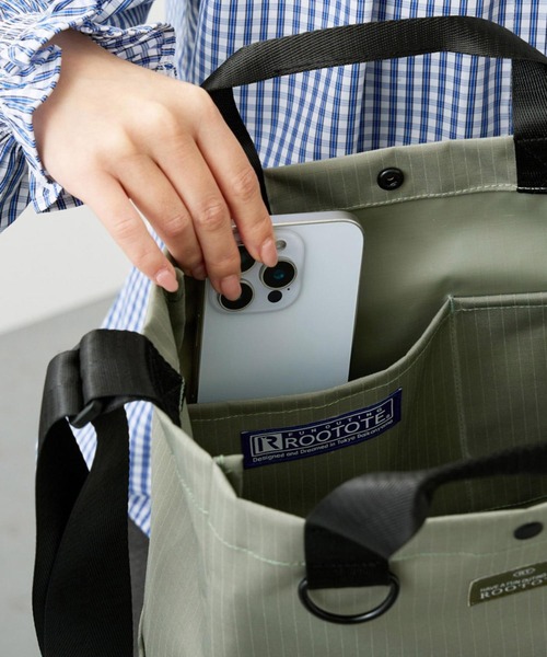 ROOTOTE(ルートート)の「ルートート / SC.トール2way.リップストップ-A(ショルダーバッグ・レディース・ブラウン/チャコールグレー/ブラック/カーキ・FREE)」の5枚目の写真