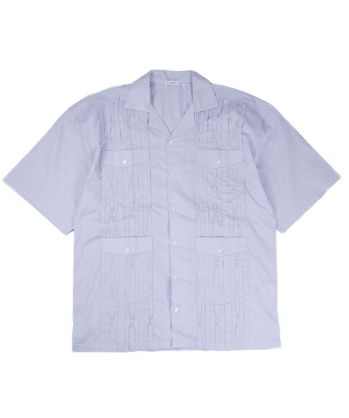 WILLY CHAVARRIA（ウィリーチャバリア）の「【SE1】【WILLY CHAVARRIA/ウィリーチャバリア】 DRESS PLEATED SHIRT BSP100（シャツ/ブラウス・メンズ・グレー/ダークネイビー・L/M）」の3枚目の写真