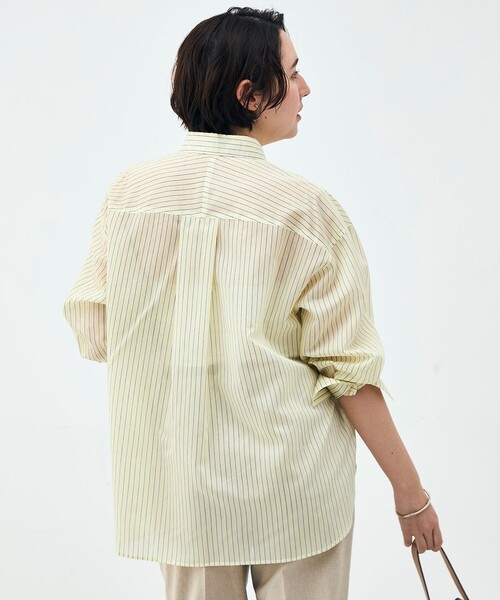 NOLLEY’S Sophi(ノーリーズソフィ)の「ウォッシャブルMARSALAシアーストライプ3WAYシャツ(シャツ/ブラウス・レディース・ブルー系その他3/イエロー系その他3・38)」の22枚目の写真