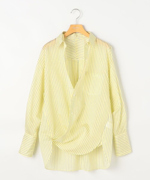 NOLLEY’S Sophi(ノーリーズソフィ)の「ウォッシャブルMARSALAシアーストライプ3WAYシャツ(シャツ/ブラウス・レディース・ブルー系その他3/イエロー系その他3・38)」の9枚目の写真