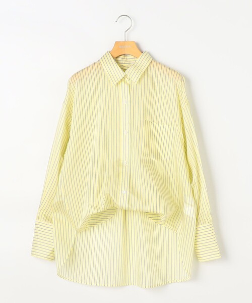 NOLLEY’S Sophi(ノーリーズソフィ)の「ウォッシャブルMARSALAシアーストライプ3WAYシャツ(シャツ/ブラウス・レディース・ブルー系その他3/イエロー系その他3・38)」の3枚目の写真