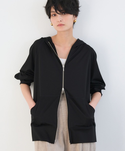 BARNYARDSTORM(バンヤードストーム)の「BARNYARDSTORM / UVカットCOOLタッチパーカー【UVカット / 接触冷感】JAPAN FABRIC(パーカー・レディース・チャコールグレー/ライトブラウン/ホワイト/ブラック/グレー系その他・L/M/S)」の3枚目の写真