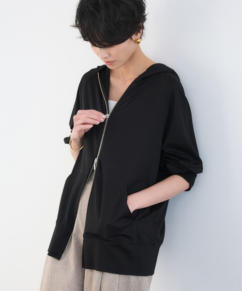 BARNYARDSTORM(バンヤードストーム)の「BARNYARDSTORM / UVカットCOOLタッチパーカー【UVカット / 接触冷感】JAPAN FABRIC(パーカー・レディース・チャコールグレー/ライトブラウン/ホワイト/ブラック/グレー系その他・L/M/S)」の17枚目の写真