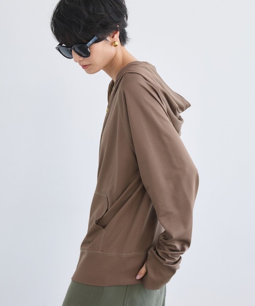 BARNYARDSTORM(バンヤードストーム)の「BARNYARDSTORM / UVカットCOOLタッチパーカー【UVカット / 接触冷感】JAPAN FABRIC(パーカー・レディース・チャコールグレー/ライトブラウン/ホワイト/ブラック/グレー系その他・L/M/S)」の9枚目の写真