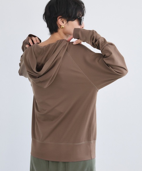 BARNYARDSTORM(バンヤードストーム)の「BARNYARDSTORM / UVカットCOOLタッチパーカー【UVカット / 接触冷感】JAPAN FABRIC(パーカー・レディース・チャコールグレー/ライトブラウン/ホワイト/ブラック/グレー系その他・L/M/S)」の10枚目の写真