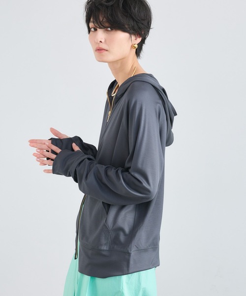 BARNYARDSTORM(バンヤードストーム)の「BARNYARDSTORM / UVカットCOOLタッチパーカー【UVカット / 接触冷感】JAPAN FABRIC(パーカー・レディース・チャコールグレー/ライトブラウン/ホワイト/ブラック/グレー系その他・L/M/S)」の13枚目の写真