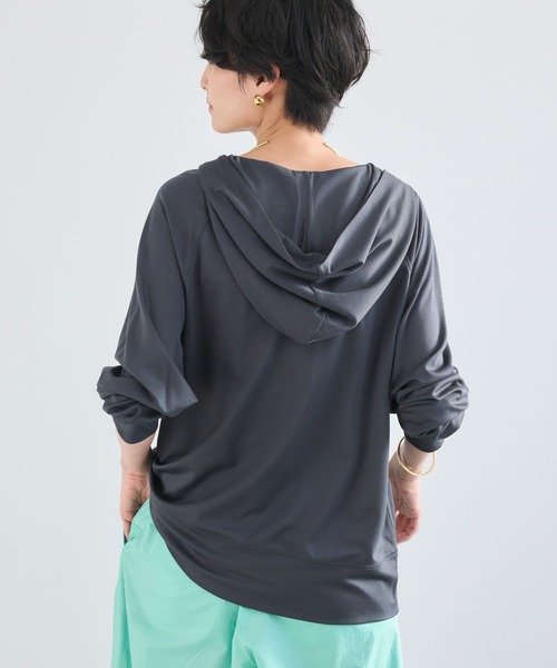 BARNYARDSTORM(バンヤードストーム)の「BARNYARDSTORM / UVカットCOOLタッチパーカー【UVカット / 接触冷感】JAPAN FABRIC(パーカー・レディース・チャコールグレー/ライトブラウン/ホワイト/ブラック/グレー系その他・L/M/S)」の14枚目の写真