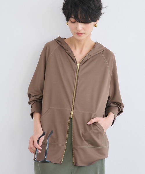 BARNYARDSTORM(バンヤードストーム)の「BARNYARDSTORM / UVカットCOOLタッチパーカー【UVカット / 接触冷感】JAPAN FABRIC(パーカー・レディース・チャコールグレー/ライトブラウン/ホワイト/ブラック/グレー系その他・L/M/S)」の8枚目の写真