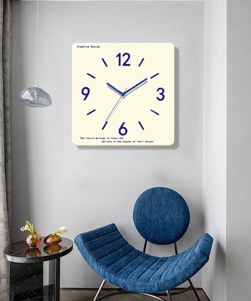 IRADOWL（アイラドール）の「【アイラドール room】スクエア壁掛けカラー時計（掛け時計・レディース・ブルー/ブラック/グリーン/レッド・FREE）」の8枚目の写真