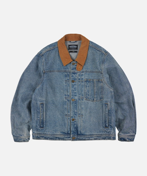 FRIZMWORKS(フリズムワークス)の「WASHED DENIM TRUCKER JACKET _ BLUE(デニムジャケット・メンズ・その他・SMALL/MEDIUM/LARGE/X-LARGE)」の1枚目の写真