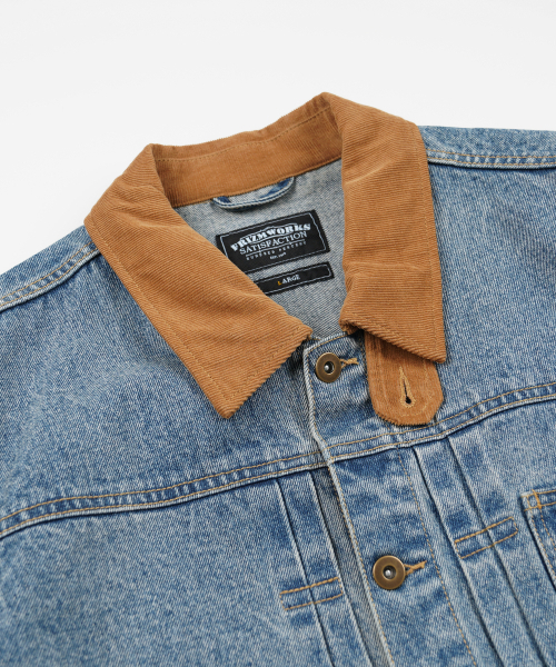 FRIZMWORKS(フリズムワークス)の「WASHED DENIM TRUCKER JACKET _ BLUE(デニムジャケット・メンズ・その他・SMALL/MEDIUM/LARGE/X-LARGE)」の3枚目の写真
