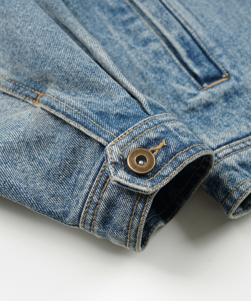 FRIZMWORKS(フリズムワークス)の「WASHED DENIM TRUCKER JACKET _ BLUE(デニムジャケット・メンズ・その他・SMALL/MEDIUM/LARGE/X-LARGE)」の7枚目の写真