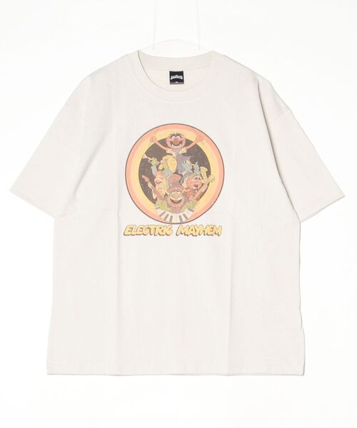 ALWAYS GOOD TIME(オルウェイズグッドタイム)の「【MUPPETS/マペッツ】ヴィンテージライクUSD加工プリント半袖Tシャツ / アニマルバンドデザイン/ユニセックス(Tシャツ/カットソー・メンズ・ホワイト系その他/ブラック系その他/アイボリー/スミクロ・M/L/LL)」の9枚目の写真