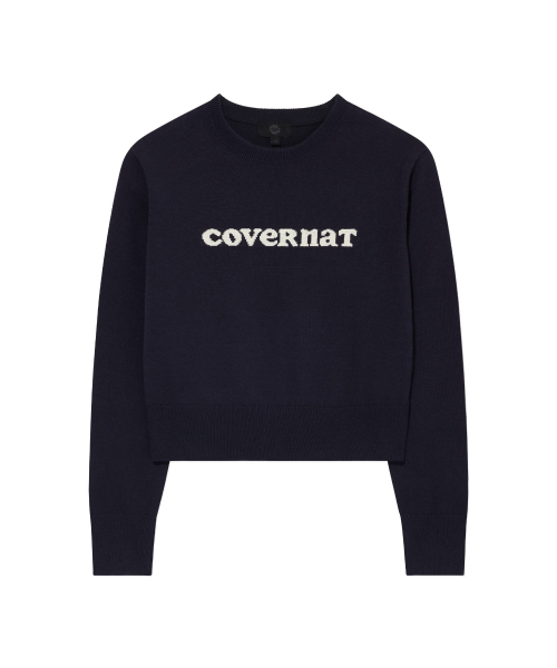 COVERNAT WOMAN(カバーナットウーマン)の「ウィメンズクーパー ロゴ ラウンドネック ニット ネイビー(ニット/セーター・レディース・その他・WS/WM)」の2枚目の写真