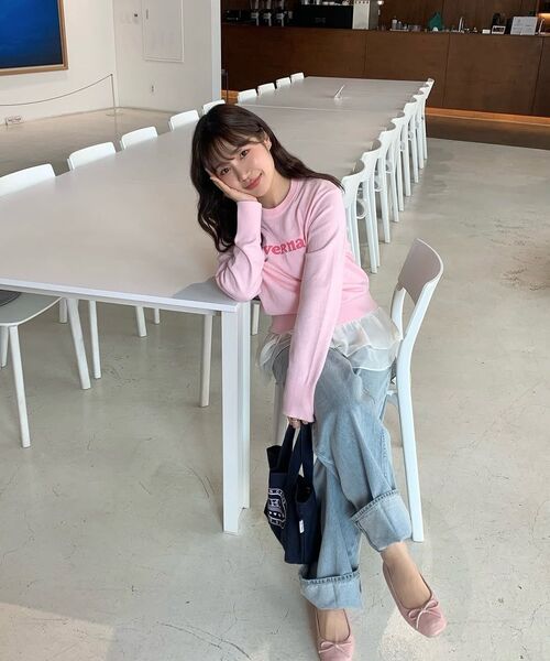 COVERNAT WOMAN(カバーナットウーマン)の「ウィメンズクーパー ロゴ ラウンドネック ニット ネイビー(ニット/セーター・レディース・その他・WS/WM)」の8枚目の写真