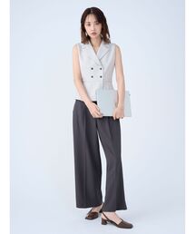 LAGUNAMOON | バイカラーベルトライトパンツ 【夏服】 【オフィスカジュアル】(その他パンツ)