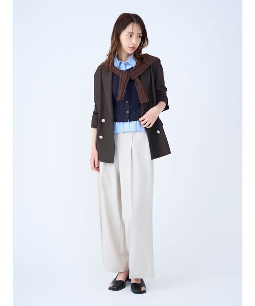 LAGUNAMOON(ラグナムーン)の「バイカラーベルトライトパンツ 【夏服】 【オフィスカジュアル】(その他パンツ・レディース・チャコールグレー/アイボリー・SMALL/MEDIUM)」の7枚目の写真