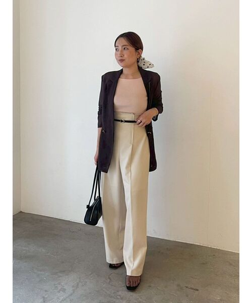 LAGUNAMOON(ラグナムーン)の「バイカラーベルトライトパンツ(その他パンツ・レディース・チャコールグレー/アイボリー・SMALL/MEDIUM)」の9枚目の写真