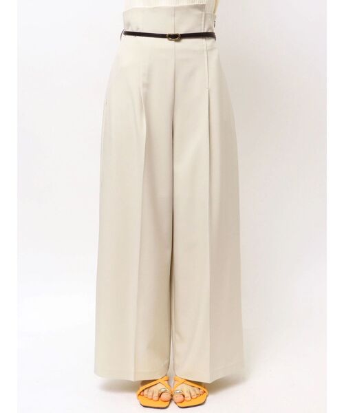 LAGUNAMOON(ラグナムーン)の「バイカラーベルトライトパンツ(その他パンツ・レディース・チャコールグレー/アイボリー・SMALL/MEDIUM)」の14枚目の写真