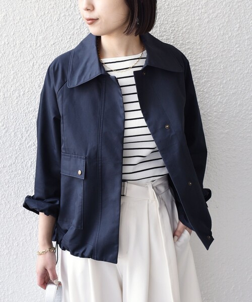 SHIPS Colors:〈手洗い可能〉TC シャンブレー ブルゾン（ブルゾン