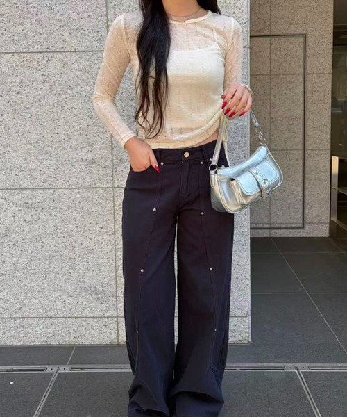 mebole（メボレ）の「Asymmetry Sheer Top（Tシャツ/カットソー・レディース・アイボリー・FREE）」の7枚目の写真
