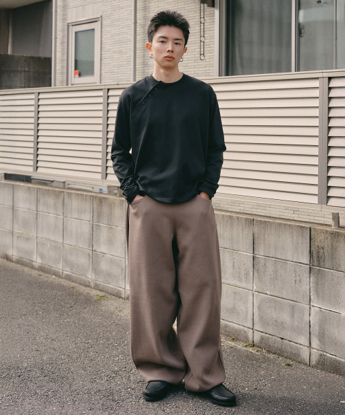 XERO（ゼロ）の「サイドヘンリーネックロングスリーブ[ブラック]（Tシャツ/カットソー・レディース・その他・MEDIUM/LARGE）」の3枚目の写真
