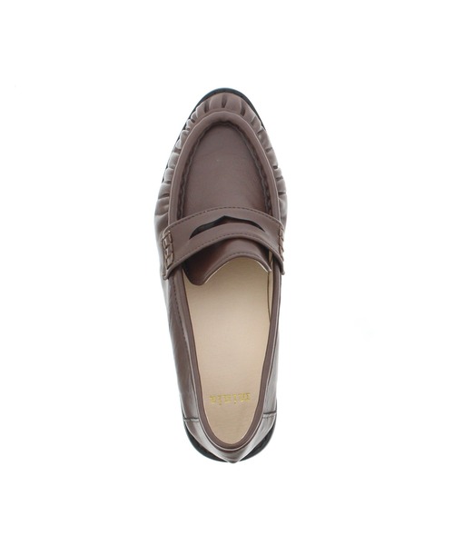 JELLY BEANS（ジェリービーンズ）の「【JB selection】シャーリングローファーシューズ(501-61009)JELLY BEANS(ジェリービーンズ)（ローファー・レディース・ブラック/ブラウン・M/L）」の5枚目の写真