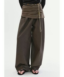 Fano Studios | デザインウエスト レイヤード風 ワイドパンツ FX26K007【Fano Studios】【2026SS】(スラックス)