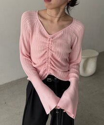 CAPRICIEUX LE'MAGE（カプリシューレマージュ）の「フロントギャザーニット（ニット/セーター）」