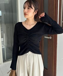 CAPRICIEUX LE'MAGE（カプリシューレマージュ）の「フロントギャザーニット（ニット/セーター）」