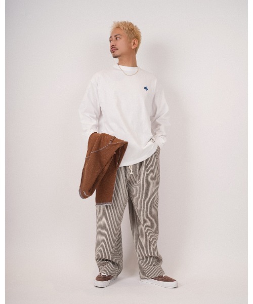 #Re:room（リルーム）の「フラワーアイコンワッペンロングスリーブ（Tシャツ/カットソー・メンズ・ホワイト・S-M/M-L/L-XL）」の4枚目の写真