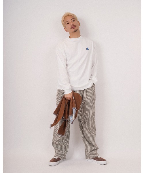 #Re:room（リルーム）の「フラワーアイコンワッペンロングスリーブ（Tシャツ/カットソー・メンズ・ホワイト・S-M/M-L/L-XL）」の5枚目の写真