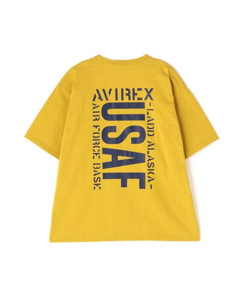 AVIREX(アヴィレックス)の「《WEB&DEPOT限定》US A.F S/S T-SHIRT / ユーエス エアフォース ショートスリーブ Tシャツ / AVIREX / アヴィレックス(Tシャツ/カットソー・メンズ・ホワイト/マスタード/オリーブ系/ブラック・M/L/2XL/XL)」の4枚目の写真
