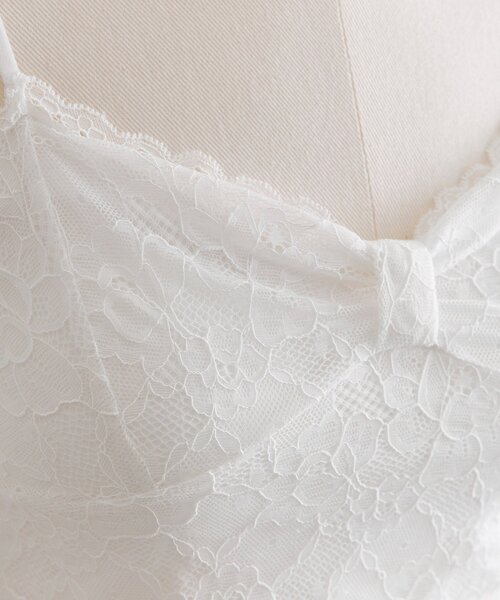 Belle Charme(ベルシャルム)の「【Belle Charme】Lace Camisole(キャミソール・レディース・オフホワイト/ブラック・FREE)」の4枚目の写真
