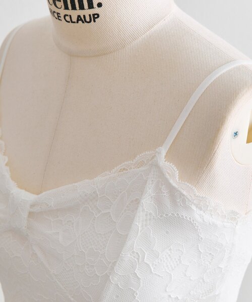 Belle Charme(ベルシャルム)の「【Belle Charme】Lace Camisole(キャミソール・レディース・オフホワイト/ブラック・FREE)」の5枚目の写真