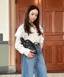 UNITED BASE（ユナイテッドベース）の「【kiipon___さんコラボ】 本革 ハトメ ワンハンドル ハンドバッグ（ハンドバッグ）」