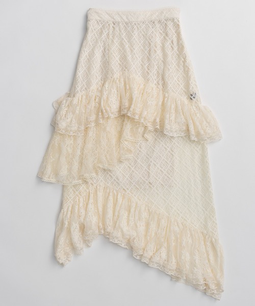 MAISON SPECIAL(メゾンスペシャル)の「Lace Tiered Skirt/レースティアードスカート(スカート・レディース・ライム/アイボリー・36/38)」の14枚目の写真