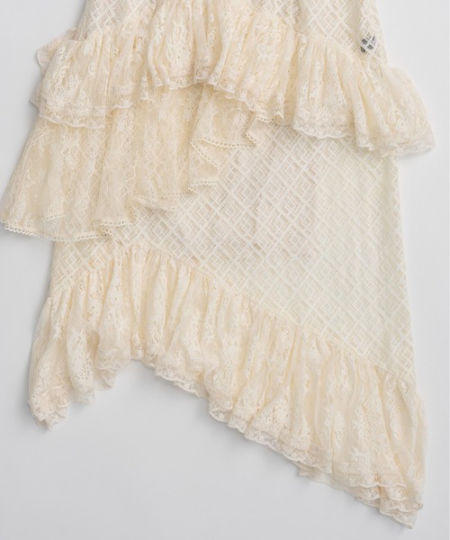 MAISON SPECIAL(メゾンスペシャル)の「Lace Tiered Skirt/レースティアードスカート(スカート・レディース・ライム/アイボリー・36/38)」の16枚目の写真