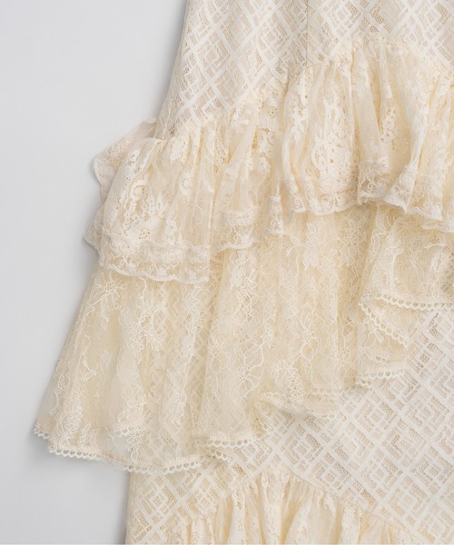 MAISON SPECIAL(メゾンスペシャル)の「Lace Tiered Skirt/レースティアードスカート(スカート・レディース・ライム/アイボリー・36/38)」の17枚目の写真