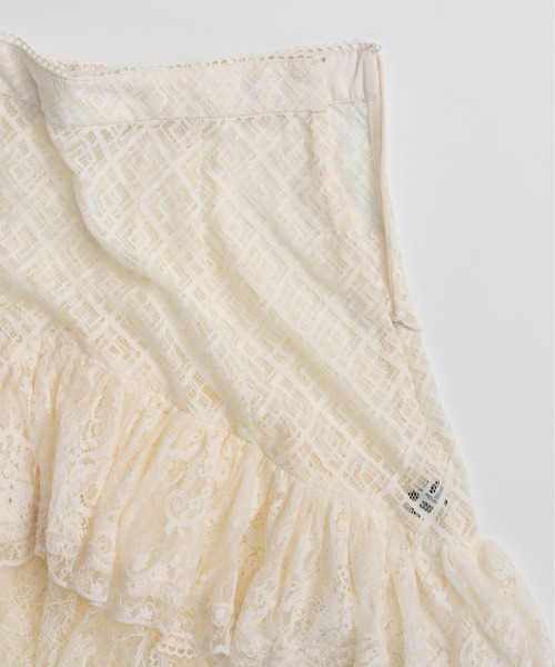 MAISON SPECIAL(メゾンスペシャル)の「Lace Tiered Skirt/レースティアードスカート(スカート・レディース・ライム/アイボリー・36/38)」の18枚目の写真