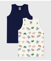 PETIT BATEAU（プチバトー）の「プリントタンクトップ２枚組（インナーウェア/肌着）」