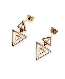CARROLL キャロル ダブルトライアングルドロップデザインピアス