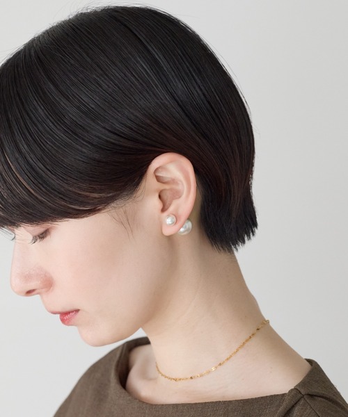 ciite'(シーテ)の「2way ダブルパールピアス (両耳用)(ピアス(両耳用)・レディース・ホワイト/ホワイト系その他・FREE)」の7枚目の写真