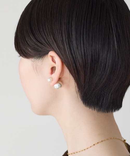 ciite'(シーテ)の「2way ダブルパールピアス (両耳用)(ピアス(両耳用)・レディース・ホワイト/ホワイト系その他・FREE)」の8枚目の写真