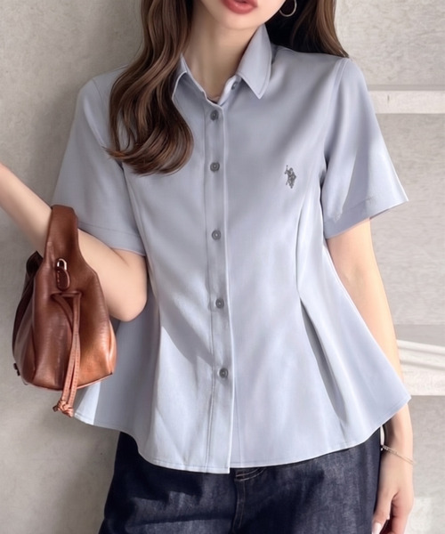 セール】【Ada.別注 U.S. POLO ASSN.】ペプラム 半袖 シャツ